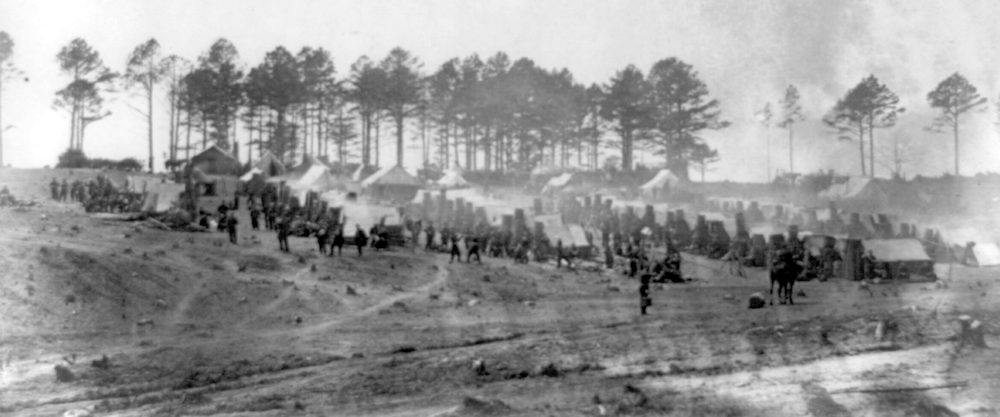 Headquarters, Army of Potomac, Brandy Station, April 1864.  Camp of Provost Guard, 114th Pennsylvania Infantry