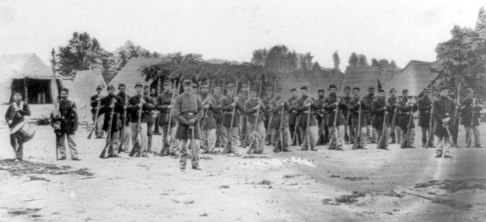 Photograph of a company of the the 30th Pennsylvania Infantry