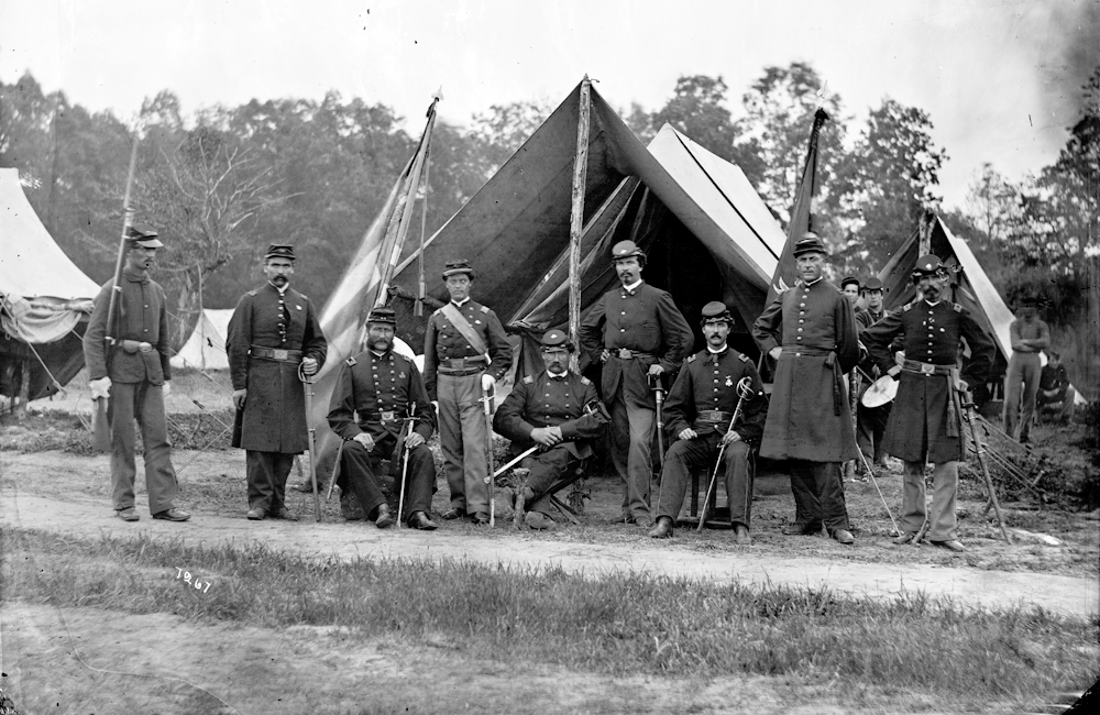 Col. Davis and staff of 69th Pennsylvania Infantry, Gettysburg, PA. June 1865